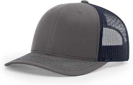 Richardson 112 Trucker Hat - Premium Adjustable Snapback Hat - Structured Six Panel Richardson Blank Caps