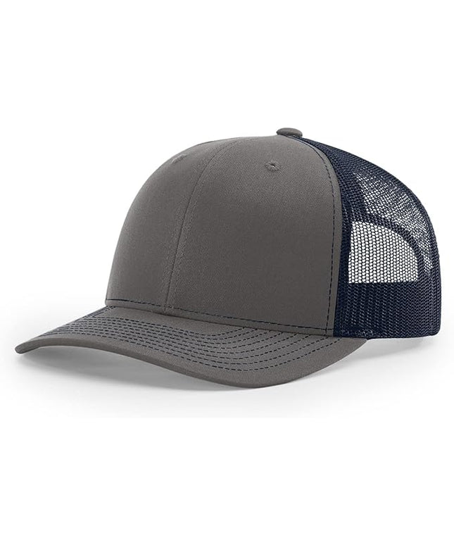 Richardson 112 Trucker Hat - Premium Adjustable Snapback Hat - Structured Six Panel Richardson Blank Caps