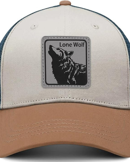 Animal Trucker Hats Leather Pattern Adjustable Snapback Mesh Animal Baseball Cap for Men
