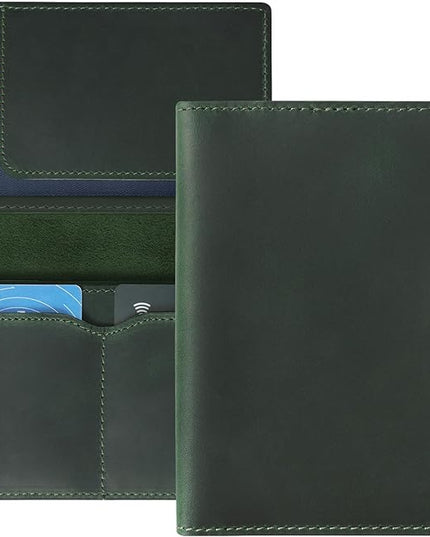 Jack&Chris Leather Passport Holder, Handmade Passport cover, Travel Wallet Cover Case for Men and Women, Leather Travel Documents Organizer Protector, JC107