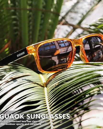KUGUAOK Polarized Square Sunglasses For Men and Women Matte Finish Sun Glasses UV Protection Glasses