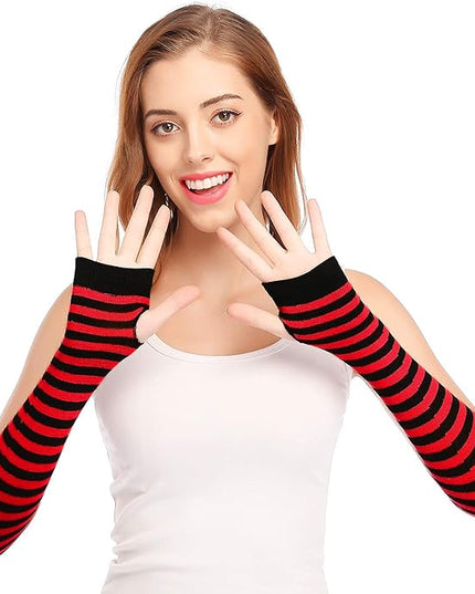 Bienvenu Punk Gothic Rock Long Arm Warmer Fingerless Gloves