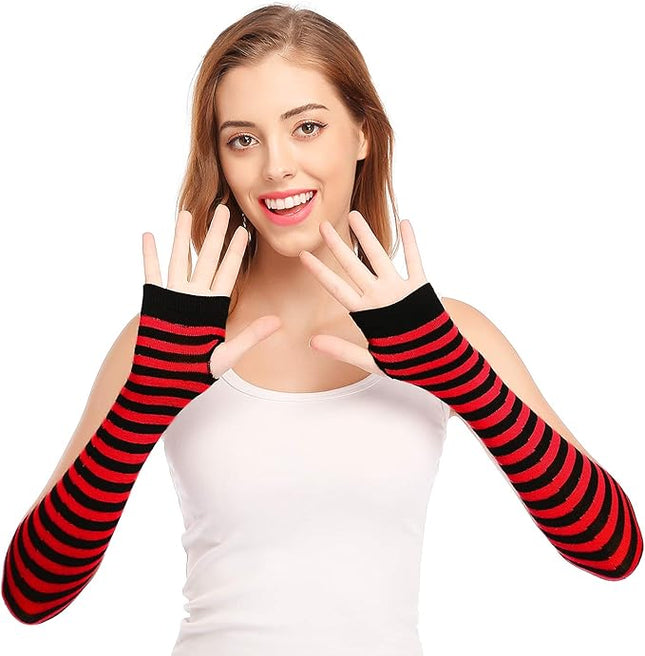Bienvenu Punk Gothic Rock Long Arm Warmer Fingerless Gloves