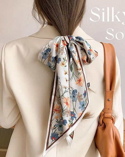Dailyacc Hair Scarf for Women Fashion Silky Satin Headscarf Wrap Breathable Lightweight Neck Scarves For Handbag