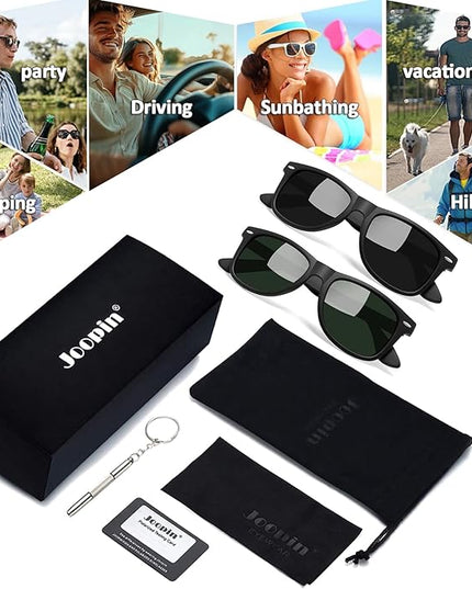 Joopin Square Sunglasses Polarized UV Protection Trendy Designer Sun Glasses Men Women
