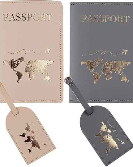 Mr and mrs passport covers and luggage tags gift,Slim Waterproof Passport Case,couple passport holderort Wallets Travel Holder Set,Honeymoon Gift,Couple Travel Luggage Tags,Wedding Bridal