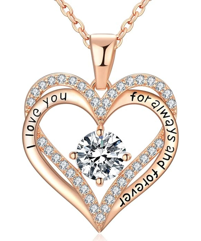 18K Rose Gold Necklaces for Women Birthday Gifts for Women Jewelry for Women Birthday Gifts for Wife Girlfriend Daughter Wife Birthday Gifts for Anniversary Mothers Day Christmas Valentines Gifts