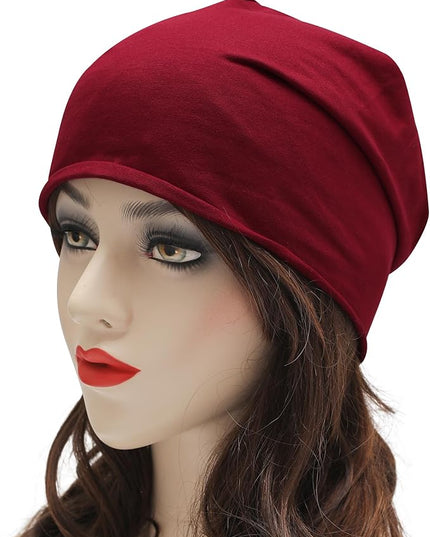 ZLYC Cotton Thin Slouchy Beanie Hat for Men Women Fashion Soft Stretch Knit Skull Cap
