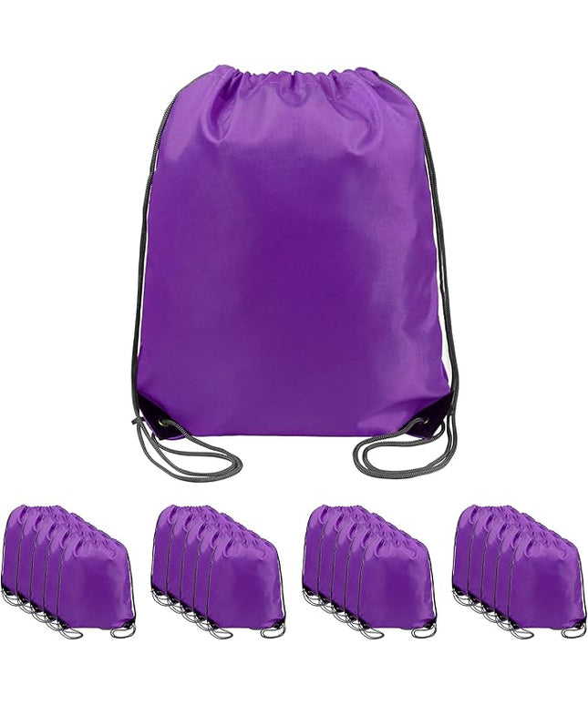 BeeGreen Drawstring Backpack Bags 20,30,50 Packs Reflective String Bags for Gym Sport Trip Cinch Sack DIY for Women Men