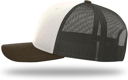 Richardson 112 Trucker Hat - Premium Adjustable Snapback Hat - Structured Six Panel Richardson Blank Caps
