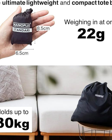 Compact Reusable Grocery Tote Bag – Lightweight, Foldable & Packable Shopping Bag for Travel