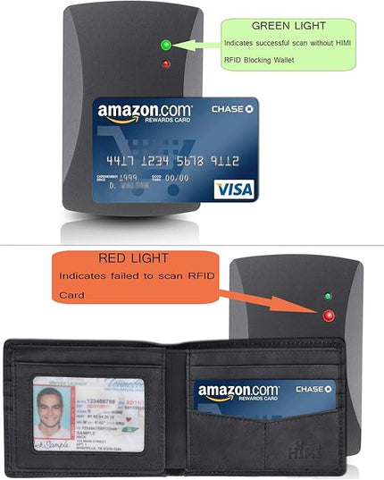 Wallet for Men-Genuine Leather RFID Blocking Bifold Stylish Wallet With 2 ID Window
