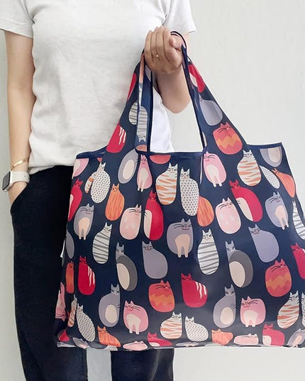allydrew Large Foldable Tote Nylon Reusable Grocery Bags