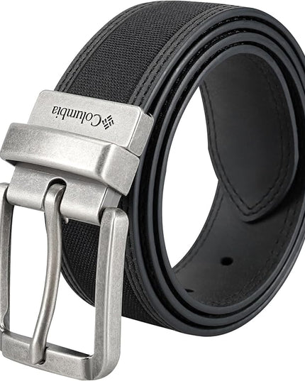 Columbia Men's 2-in-1 Reversible Casual Leather Belt for Versatile Everyday Style