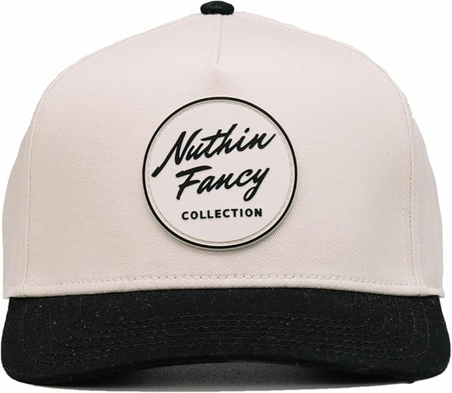 Nuthin Fancy Comus Snapback Hat, Everyday 5-Panel High Crown Canvas Trucker Hat for Men & Women