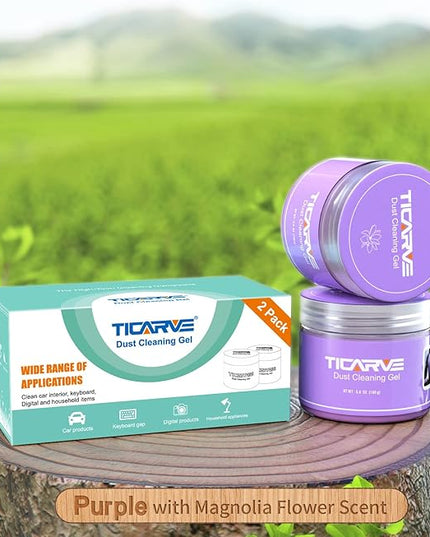 TICARVE 2Pack Cleaning Gel for Car Putty Car Vent Cleaner Cleaning Putty Gel Auto Tools Car Interior Cleaner Dust Mud for Cars and Keyboard Cleaner Slime Purple (320g/11.2oz)