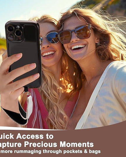 XANGNIER Clip and Go Strap for Phone with Wallet Crossbody, Phone Strap with Zippered Wallet, Adjustable Anti Theft Cellphone Lanyard for Women, Cellphone Chain Accessories,Multicolor 11