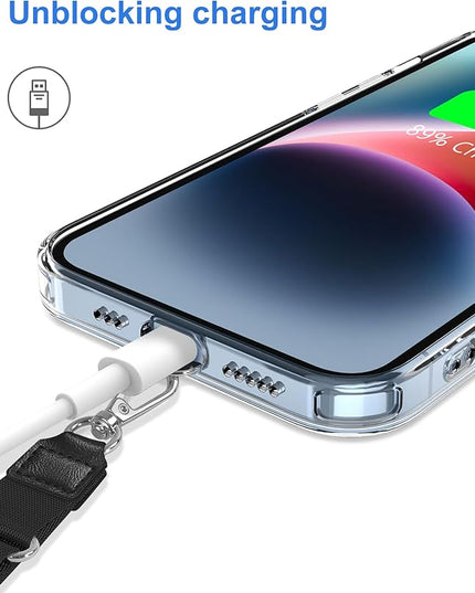SHANSHUI Phone Lanyard, 4x Durable Pads and 2x Adjustable Phone Lanyard Crossboy Neck Phone Strap Compatible for iPhone, Samsung Galaxy and All Most Smartphones