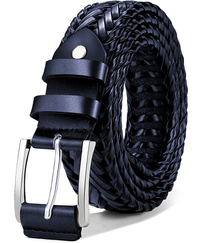 BULLIANT Mens Belts,Leather Woven Braided Belts for Gift Men Casual Jeans Golf