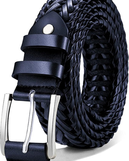 BULLIANT Mens Belts,Leather Woven Braided Belts for Gift Men Casual Jeans Golf