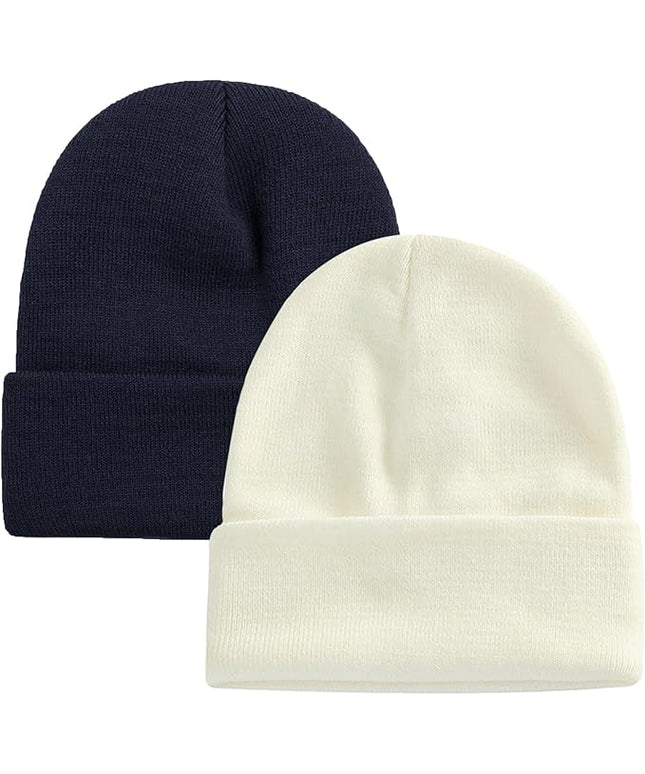ZOORON 1&2 Pack Beanie for Men Women Slouchy Beanie Hats Winter Knit Caps Soft Ski Hat Unisex