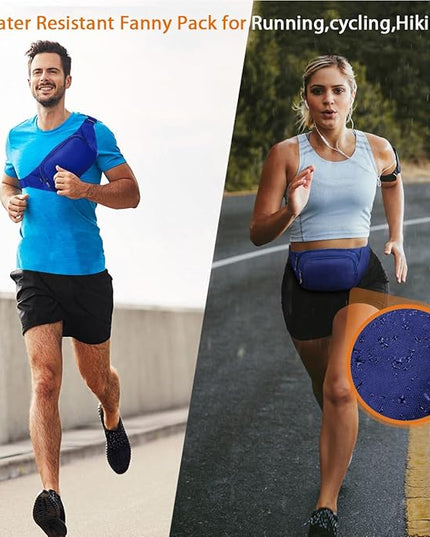 Large Fanny Pack for Women Men - Syican Waist bag with 3-Zipper Pockets, Gifts for Enjoy Sports Traveling Workout Casual Hands-Free crossbody bags Fits MAX 7.9'' iPad & 6.6'' Phone