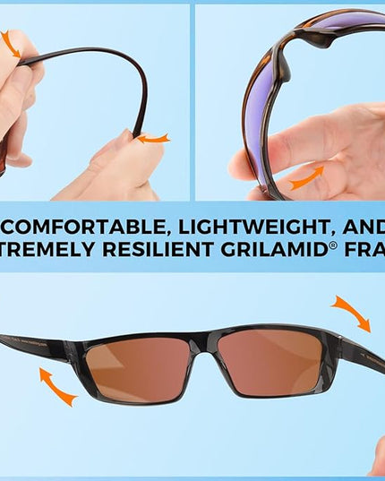 KastKing Huzzah Polarized Sport Sunglasses for Men and Women, Ideal for Driving Fishing Cycling and Running,UV Protection