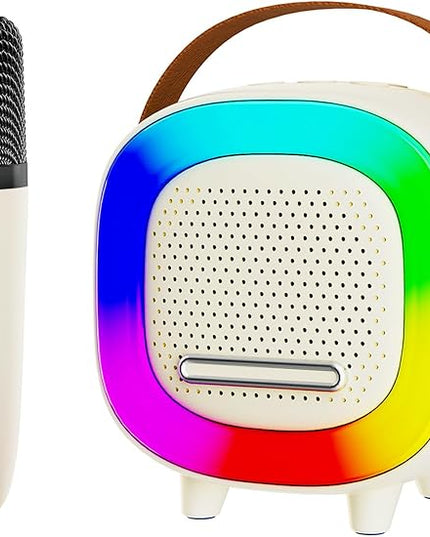 Mini Karaoke Machine Speaker for Kids Adults, Portable Bluetooth with 1 Wireless Microphones, Children's Day Birthday Gift Ideas for Toys for Teens Boys and Girls Aged 4, 5, 6, 7, 8, 9, 10, 11, 12+