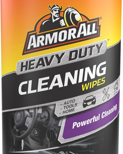 Armor All Heavy Duty Car Cleaning Wipes, 25 Count Canister, Interior Car Wipes, Also Great for Tools, Car Parts and Lawn Care Equipment