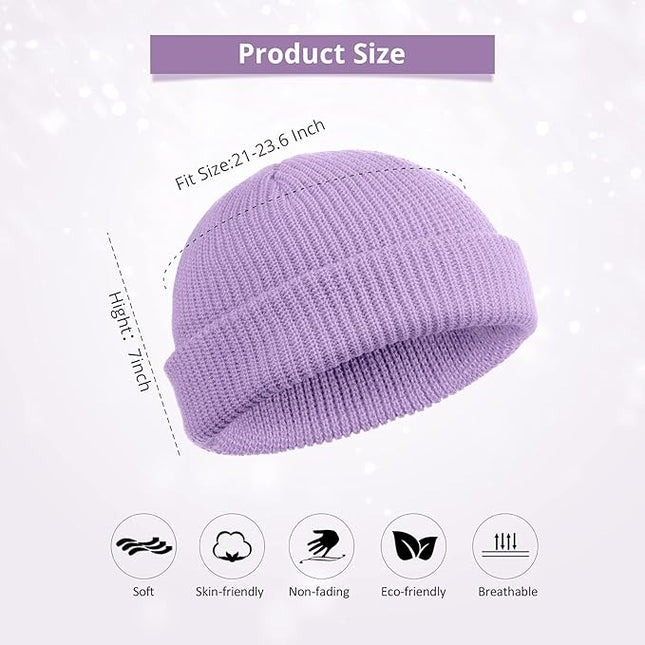 SATINIOR Trawler Beanie Watch Hat Roll-up Edge Skullcap Fisherman Beanie for Women Men