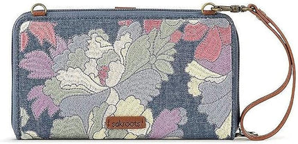 Sakroots Artist Circle Smartphone Crossbody in Coated Canvas, Detachable Wristlet Strap