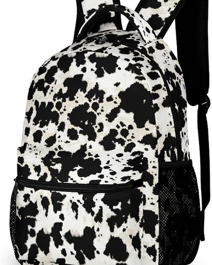 Fashion Irregular Cow Print Backpack Lightweight Large Capacity Laptop Daybag for Travel Work