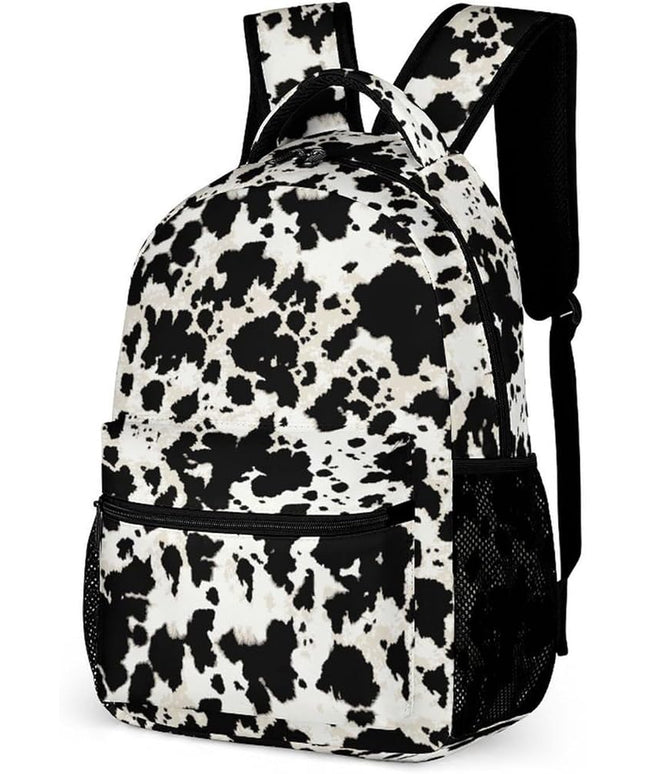 Fashion Irregular Cow Print Backpack Lightweight Large Capacity Laptop Daybag for Travel Work