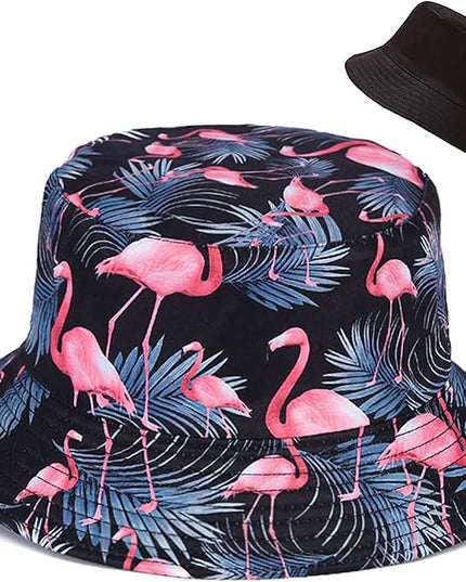 Malaxlx Unisex Bucket Hat Beach Sun Hat Aesthetic Fishing Hat for Men Women Teens, Reversible Double-Side-Wear