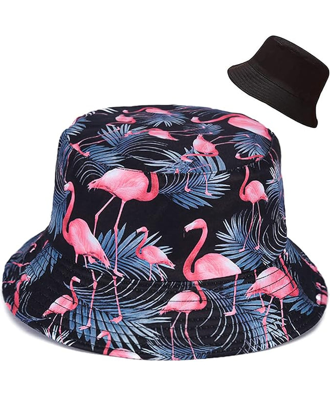 Malaxlx Unisex Bucket Hat Beach Sun Hat Aesthetic Fishing Hat for Men Women Teens, Reversible Double-Side-Wear