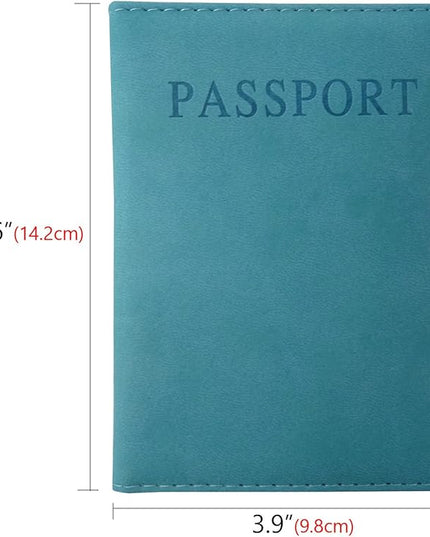 Honbay 2PCS Artificial Leather Passport Holder Cover Passport Case for Men and Women