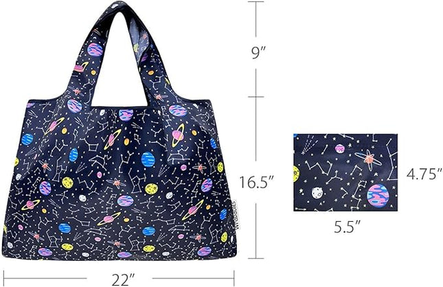 allydrew Large Foldable Tote Nylon Reusable Grocery Bags