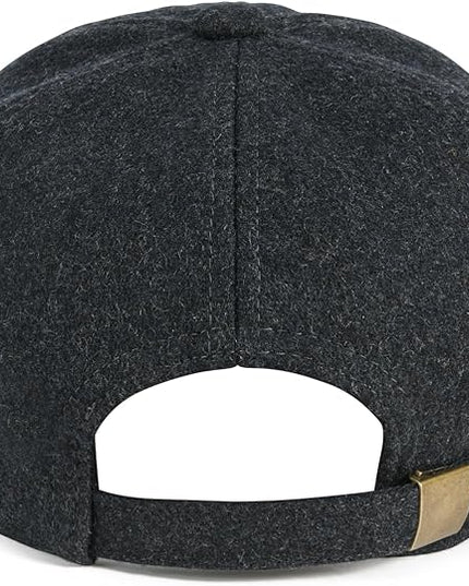 BOTVELA Wool Baseball Cap for Men Adjustable Unstructured Tweed Hat
