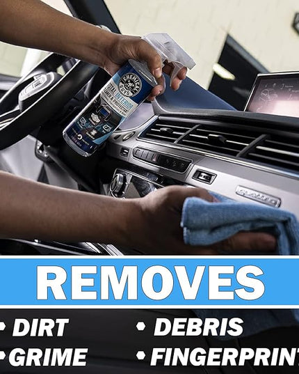Chemical Guys HOL414 Total Interior Cleaner and Protectant, Refill Kit With 2 Dilution Bottles & 3 Premium Microfiber Towels (Safe for Cars, Trucks, SUVs, Jeeps, Motorcycles, RVs & More) 64 fl oz