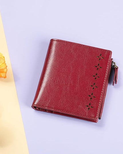 Lavemi Ultra Thin Small Compact Leather Womens Girls Wallets RFID Blocking Credit Card Holder for Women