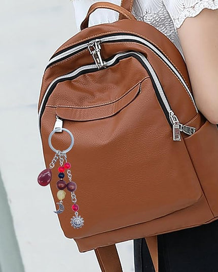 Cute Crystal Keychains Boho Key Rings for Car Keys Kawaii Bag Accessories Charms Bling Healing Teardrop Keyring Handmade