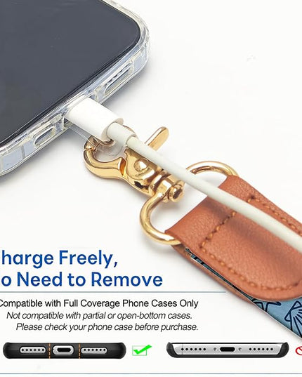 Phone Lanyard Crossbody Wrist Strap, Adjustable Ocean Minimalist Neck & Wrist Lanyard for Phones, Car Keys, Wallet and ID Badge