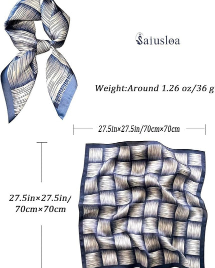Neck Scarf For Womens Silky Head Scarves Hair Bandanas Square Scarf Fashion Accessories lightweight