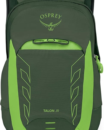 Osprey Talon Jr Boy's Lightweight Hiking Backpack - Kids Adventure Backpack for Travel & Camping, Green Canopy