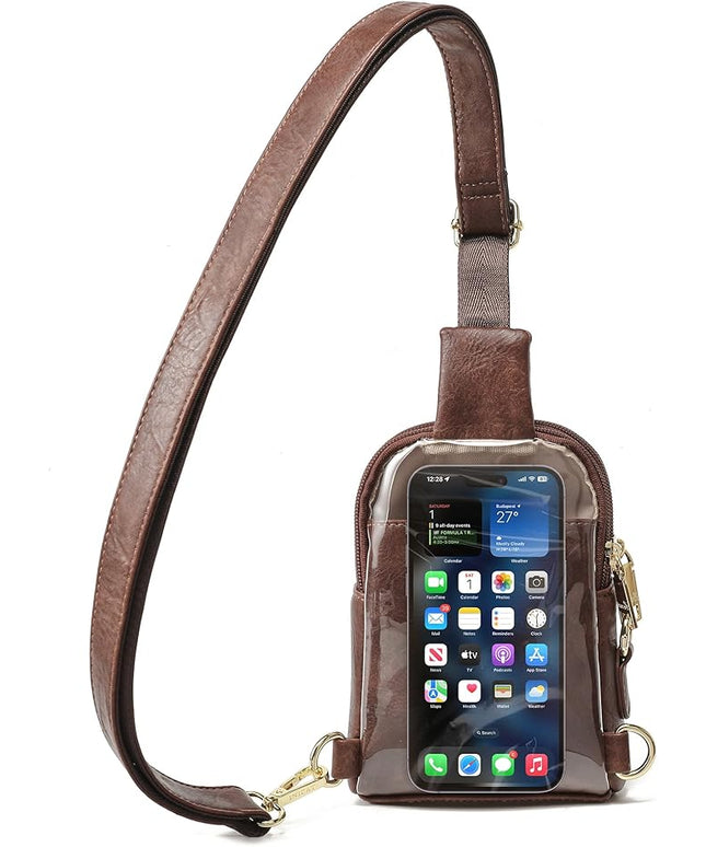 INICAT Sling Bag for Women Touchscreen Small Crossbody Cell Phone Purse Fanny Pack
