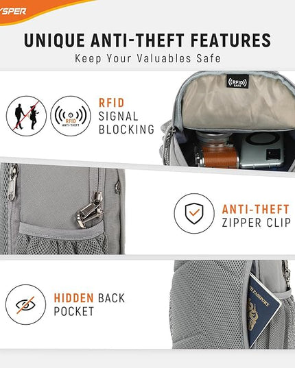 SKYSPER Sling Bag RFID Cross Body Bag Recycled Crossbody Backpack Travel Daypack