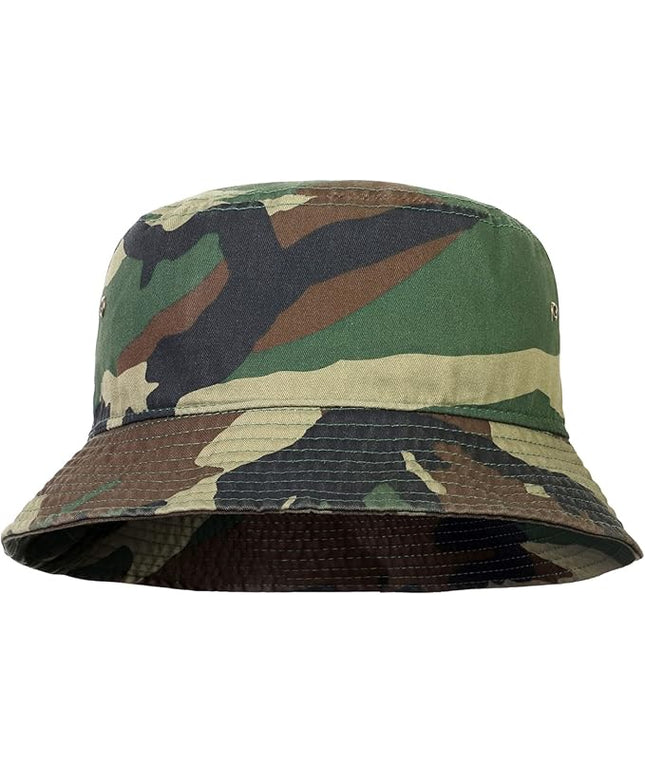 Falari Men Women Unisex Cotton Bucket Hat 100% Cotton Packable for Travel Fishing Hunting Summer Camp