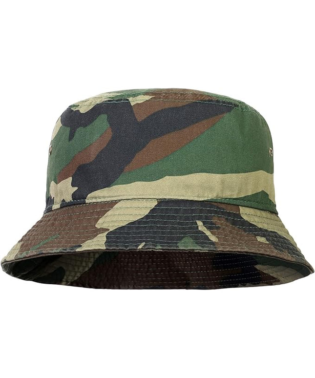 Falari Men Women Unisex Cotton Bucket Hat 100% Cotton Packable for Travel Fishing Hunting Summer Camp