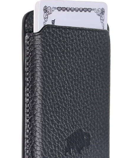 BLACKBROOK Leather Wallet for MagSafe, Duke Slim Full Grain Leather Card Holder, Holds up to 3 Cards, RFID Protection & Easy Access