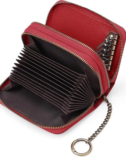 GOIACII Small Genuine Leather Wallet for Women, RFID Blocking Credit Card Holder Wallet